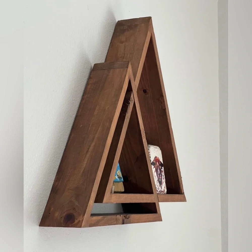 Handmade Mountain Peak Display Shelf
